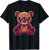 Grumpy Angry Teddy Bear Face T-Shirt