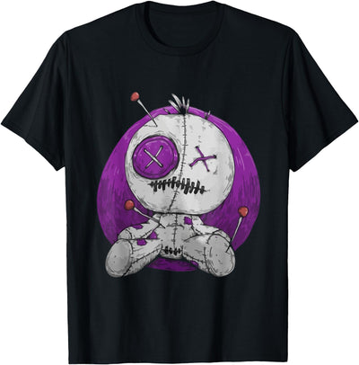 Scary Funny Graphic Voodoo Doll Teddy-Bear Halloween Gothic T-Shirt