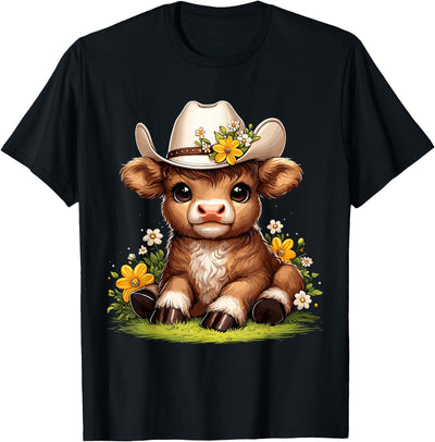 Highland Cow T-Shirt - Premium Scottish Cattle Apparel