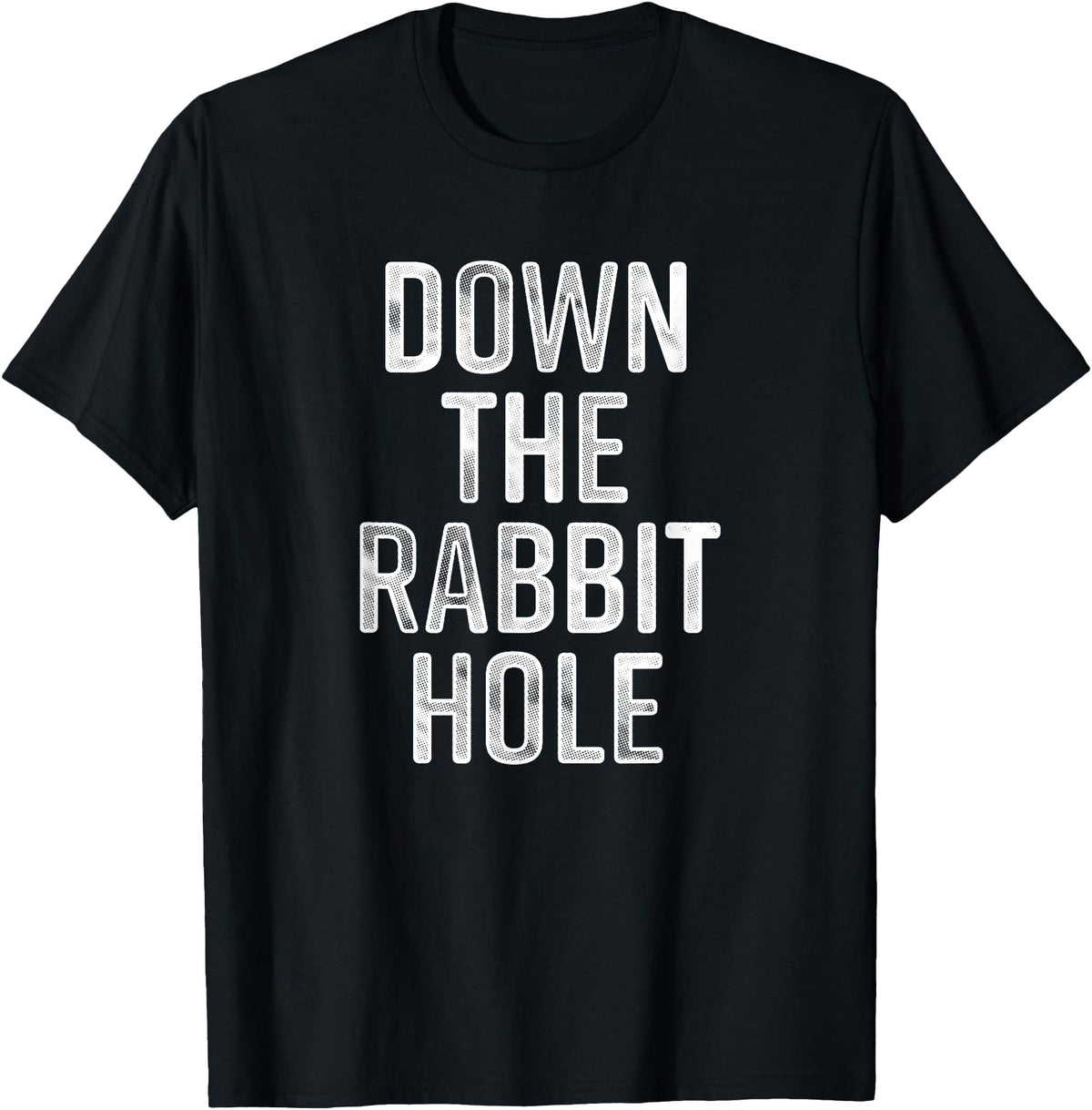 The Rabbit Hole Down T-Shirt in Black