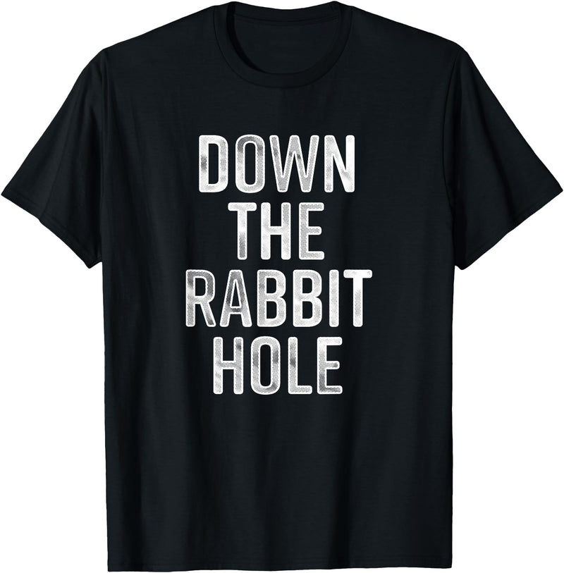 The Rabbit Hole Down T-Shirt in Black