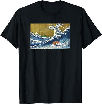 Funny Retro Vintage Surfing A Great Wave Guinea Pig Lover Hoodie