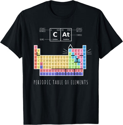 The Chemistry Cat Periodic Table Of Elements Chemistry Cat, Periodic Table of Elements T-Shirt