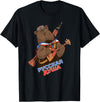 Russian Language Bear Clothing Funny Traditional Russian Bear Russian Soul T-Shirt - Black