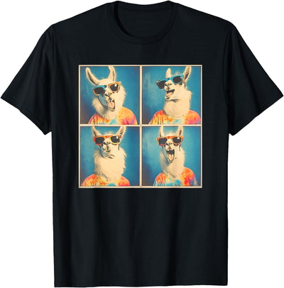 Tie-Dye Animal Groovy Llama Lover Men Women Kids Colorful Hippie Llama Wearing Tie Dye Llama Lovers T-Shirt