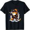 Ice Hockey Winter Sports Guinea Pig Ice Hockey Player Hockey Stick Goalie T-Shirt - Black