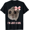 I'm Just a Girl Hamster FUNNY T-Shirt - Black