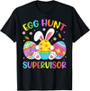 Easter Egg Hunt Supervisor Hunting Rabbit Easter Day Kids T-Shirt in Black