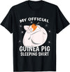 Guinea Pig Sleeping Wear Women, Men & Kids My Official Sleeping Shirt PJ Pajama Top Guinea Pig T-Shirt - Black