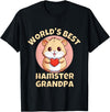 Cute World's Best Hamster Grandpa Grandfather T-Shirt - Black