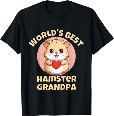 Cute World's Best Hamster Grandpa Grandfather T-Shirt