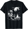 Camping Grizzly Bear Camping Bear Drinking Beer Hiking Nature Funny Grizzly Bear T-Shirt - Black