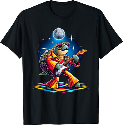 Disco Sea Turtle Halloween Tees Aesthetic Sea Turtle Disco T-Shirt