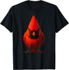 I just really like animals Angry Cardinal Artwork Red Bird Nature Wildlife Graphic T-Shirt - Black