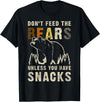 Bear Community Bear Brotherhood Gay Men Gifts Gay Bear Pride Don't Feed Bears Funny Bear Flag T-Shirt - Black