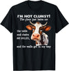 Funny Cow I'm Not Clumsy The Floor Tee Shirt Cow I'm Not Clumsy The Floor Just Hates Me The Table T-Shirt - Black