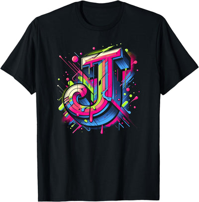 Cool Letter J Alphabet Art Initial Name Letter J Alphabet In Graffiti Art Style T-Shirt