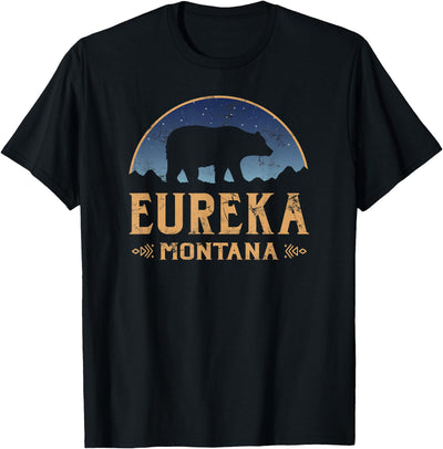 Eureka Montana MT Big Sky Country Bear & Mountains T-Shirt