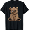 Colorful Grizzly Bear Art I Kids Grizzly Bear Grumpy Grizzly Bear T-Shirt - Black