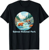 Fun National Parks Alaska Katmai National Park Alaska Brooks Falls Salmon Bears T-Shirt - Black