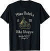 Pebble & Birch Collaborative Miss Gulch's Bike Shop, Distressed Funny Halloween T-Shirt - Black