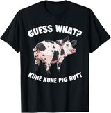 Kune Kune Pig Accessories & KuneKune Clothes Kune Kune Pig Breeder Plush Stuffed Animal Kunekune Pig T-Shirt - Black