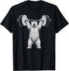 Funny Polar Bear Fitness Meme Polar Bear Gym Deadlift Workout Weightlifting T-Shirt - Black