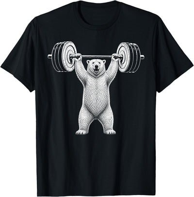 Polar Bear Gym Deadlift Workout Weightlifting T-Shirt
