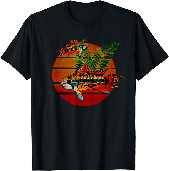 Dwarf Cichlids Tees Cockatoo Dwarf Cichlids Apistogramma Lover Aquarium Cichlids T-Shirt - Black