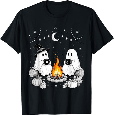 Ghost Camping Halloween Spooky Season Camper Men Women Kids T-Shirt