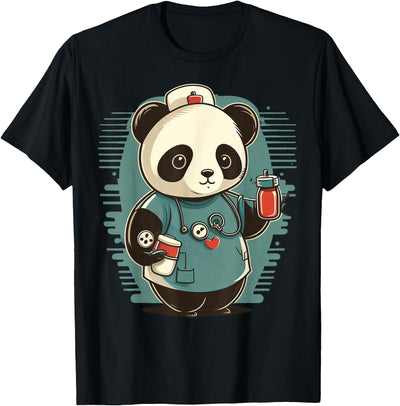 Medical Nursing Panda on Nurse Panda T-Shirt