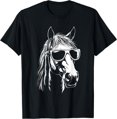 FunnyHorseCo. Funny Horse Sunglasses T-Shirt - Straight