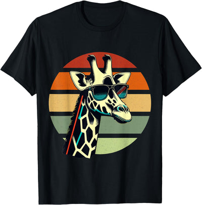Giraffe Vintage Sunglasses T-Shirt