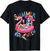 Summer Halloween Summerween Summerween Mermaid Skeleton Flamingo Summer Halloween Women T-Shirt - Black