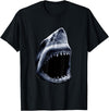 Shark Vibes Great Shark Face Graphic Ocean Bite Lovers Giant T-Shirt - Black