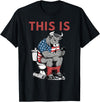 Funny Sarcastic Sitting Bull Humor This Is Bullshit Toilet Funny Cow Toilet Humor T-Shirt - Black
