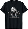 Strong Guinea Pig Lifting Fitness Workout Cool Muscular Guinea Pig Bodybuilder Fitness Power Gym T-Shirt - Black