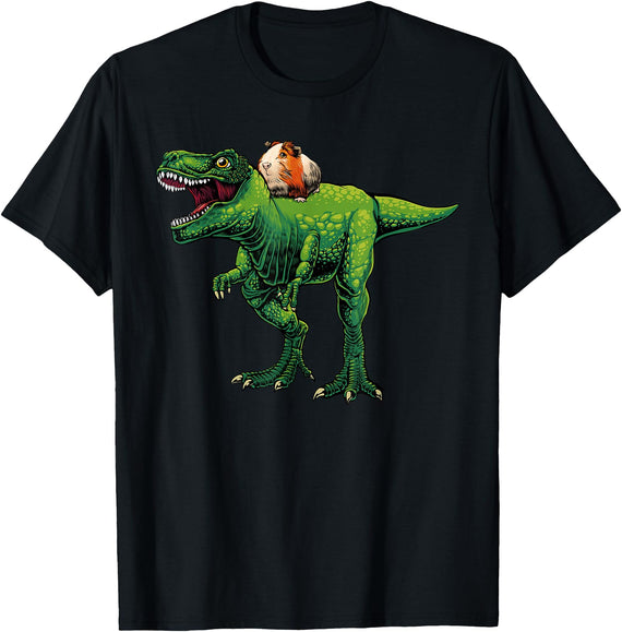 Guinea Pig Gift Guinea Pig Accessories & Stuff Cool Guinea Pig For Men Women Kids T Rex Dinosaur Hamster T-Shirt - Black