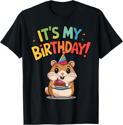 It's My Birthday Cute Hamster for Kid's Party Celebration T-Shirt
