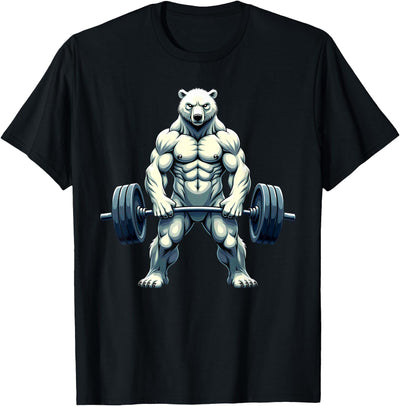 Workout Gym Polar Bear Deadlift Weightlifting T-Shirt