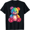 Cute Teddy Bear I Teddy Art I Kids Teddy Bear Colorful Teddy Bear T-Shirt - Black