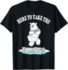 TLHM Polar Bear Gifts Here To Take The Plunge - Polar Bear Freezing Water Plunge T-Shirt - Black