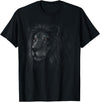 black animals art Lion Head Black Art Gifts for Lovers Lions King of Animals T-Shirt - As Pictured