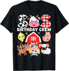 Farm Animals Cow Themed Birthday Party Family Tees Cow Sis Birthday Crew Farm Theme Animals Birthday Party Kids T-Shirt -