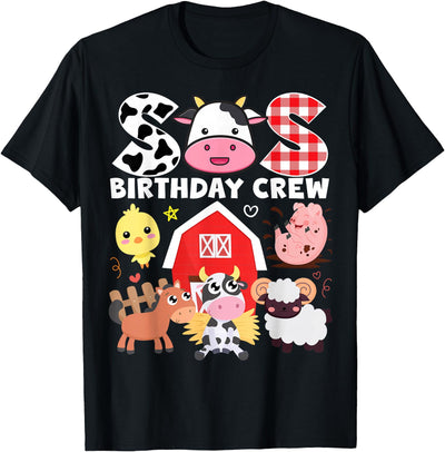 Cow Sis Birthday Farm Theme Animals Birthday Party Kids T-Shirt