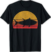 Tuna Fishing Apparel Co. Tuna Fishing Retro Sunset Bluefin Fisherman T-Shirt - Black