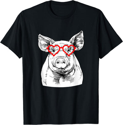 Pig Valentines Day Farm Animal Lover T-Shirt