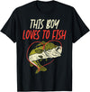 BoredKoalas Fish Fishing Shirts Fisherman Gifts This Boy Loves To Fish Bass Fishing Family Matching Men Gift T-Shirt - Black
