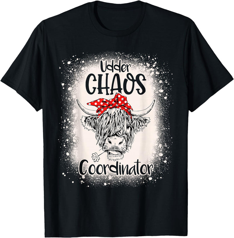 Funny Appreciation Chaos Coordinator for Women Men Funny Heifer Bleached Chaos Coordinator Teachers Boss Women T-Shirt -