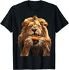 Animal Hotdog Design Lion Hotdog T-Shirt - Black